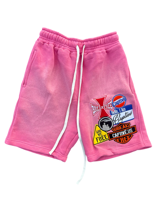 "AreWeFree" Rose Shorts